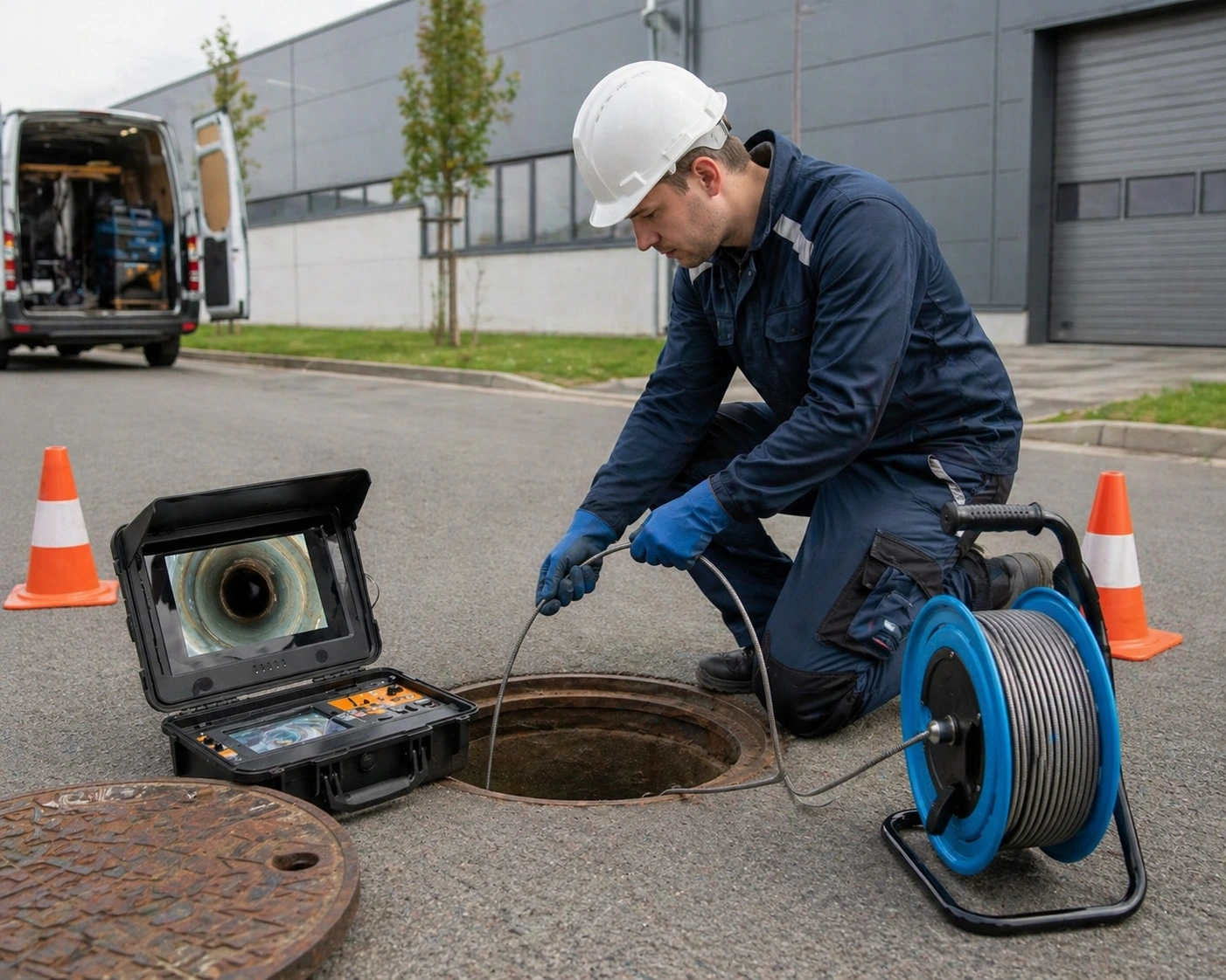 Camera inspection tuyauterie maison diagnostic fuite
